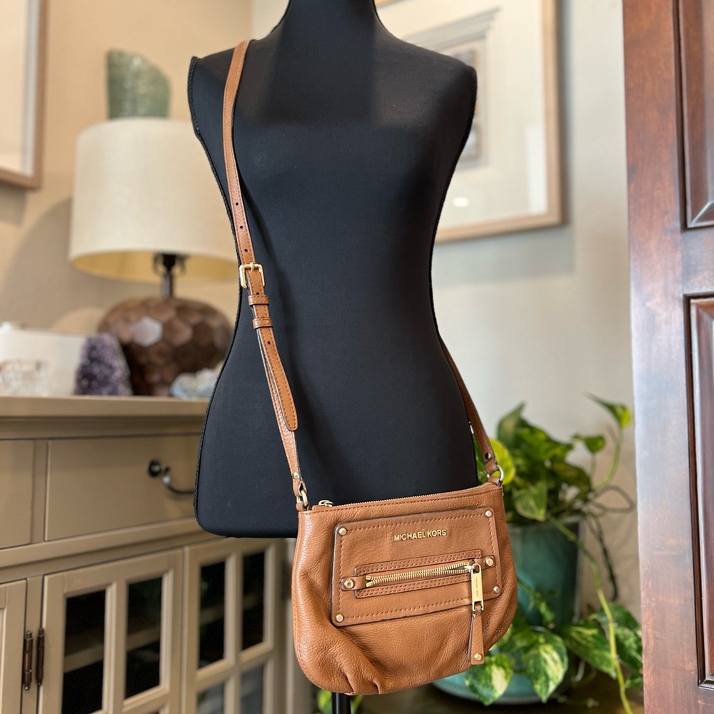 Michael Kors Tan Leather Crossbody Bag